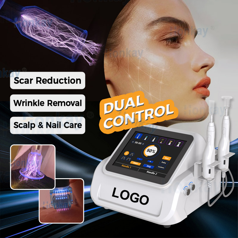 New Upgraded Dual control 2 handles Wrinkles Removal Skin Rejuvenation 9 In 1 Cold And Hot Plasma Machine