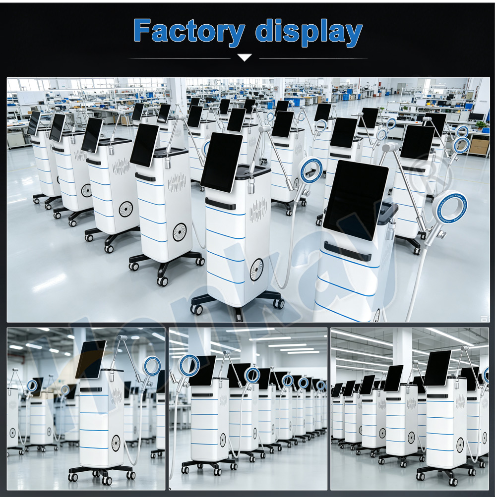 Rows of finished floor-standing units standing on the factory floor before packing